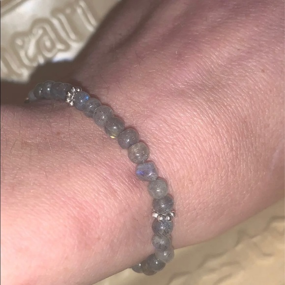 🧿2/$15🧿 New Handmade✋🏼Flashy⚡️Labradorite 3-4mm NaturalStone Stretch Bracelet - Picture 6 of 9